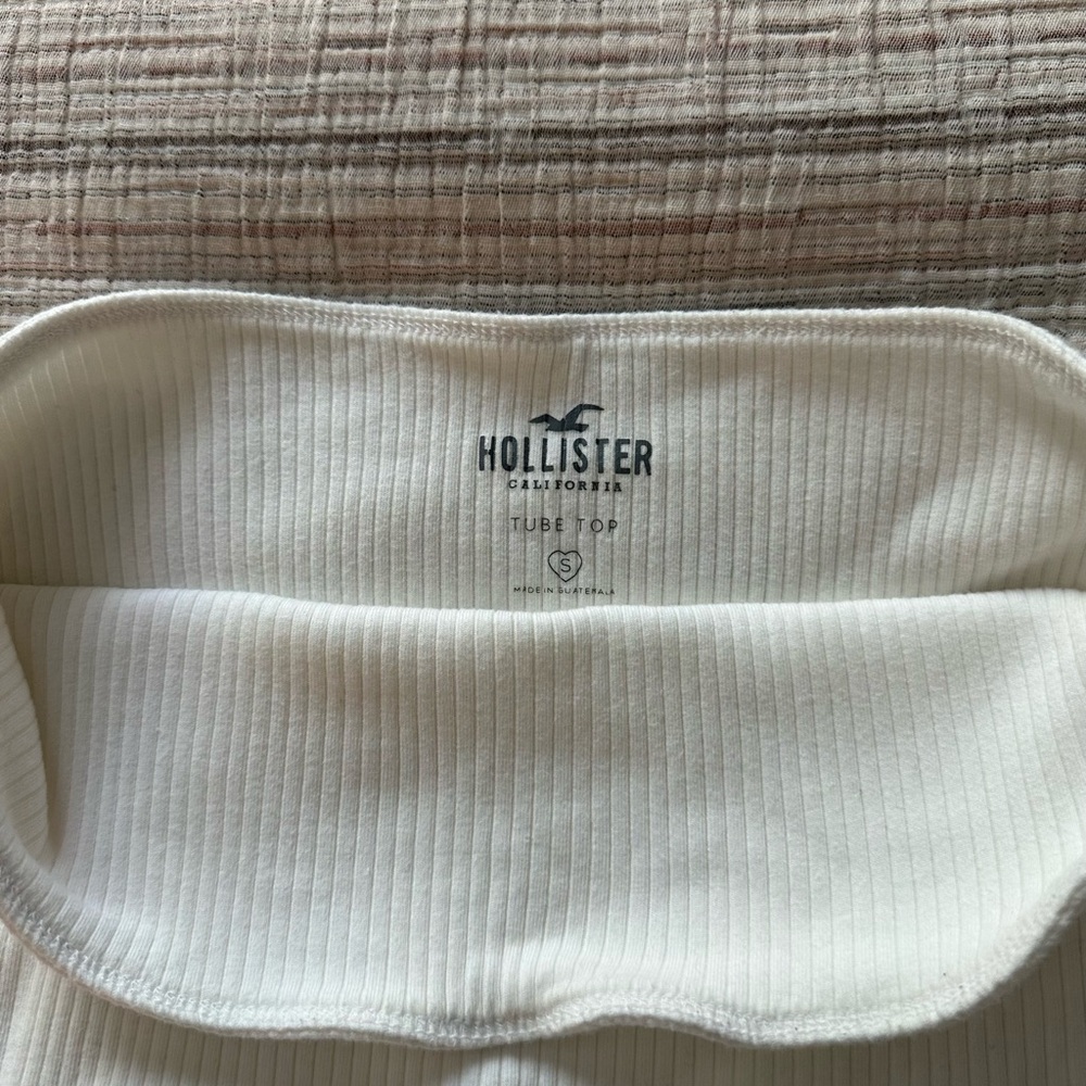 White Hollister tube top